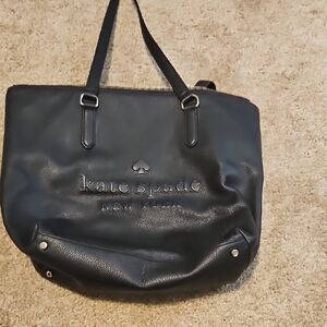 Kate Spade Black Pebbled Leather Tote